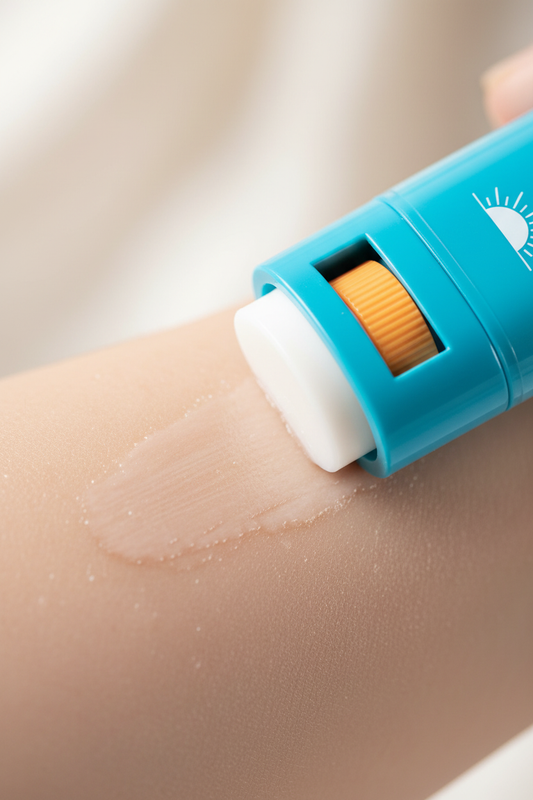 Textura Leve do Protetor Solar na Pele