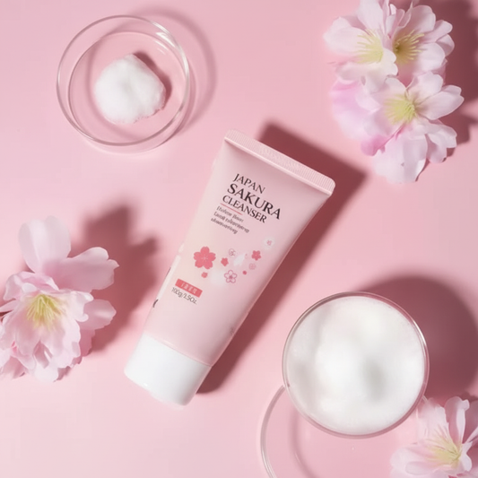 LAIKOU Sakura Cleanser - Flat Lay