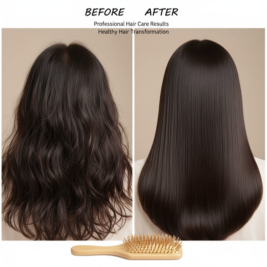 Bamboo Comb with Air Cushion – Anti-static, Detangling and Massaging