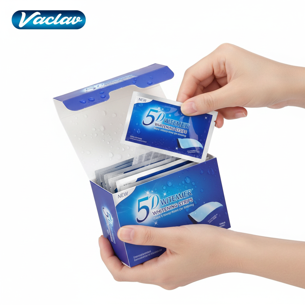 Mãos abrindo a embalagem premium