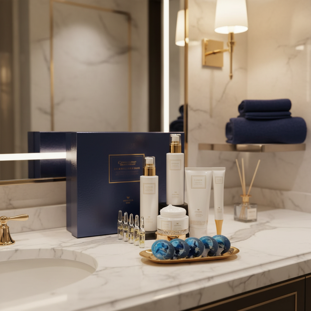 Ambiente spa de luxo com produtos