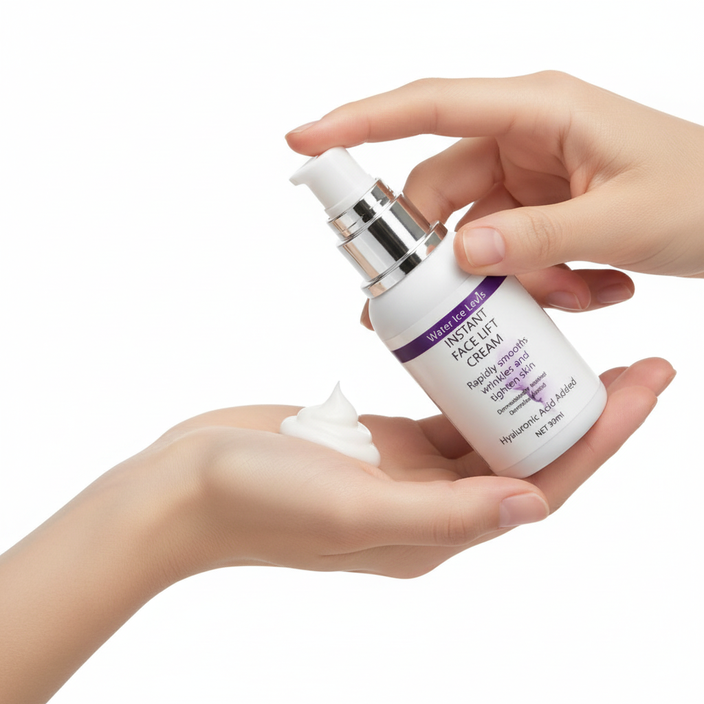 Dispensando o creme do pump