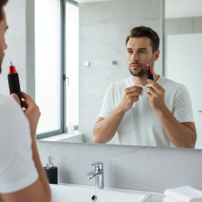 Aparador de Pelos Nasal e Auricular Sem Fio – Indolor e Preciso para Nariz, Orelhas e Sobrancelhas