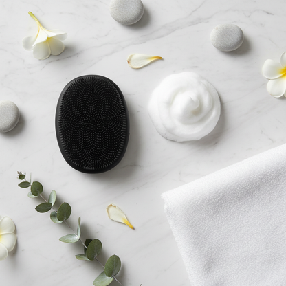 Silicone Facial Cleansing Brush – Handheld Scrubber for Men and Women 