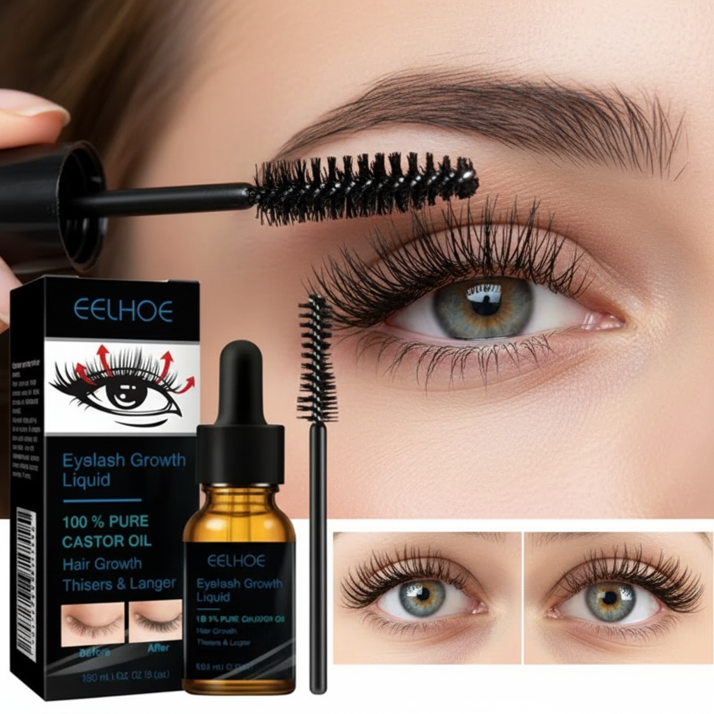 Growth Serum with Castor Oil – For Fuller, Stronger Eyebrows and Eyelashes