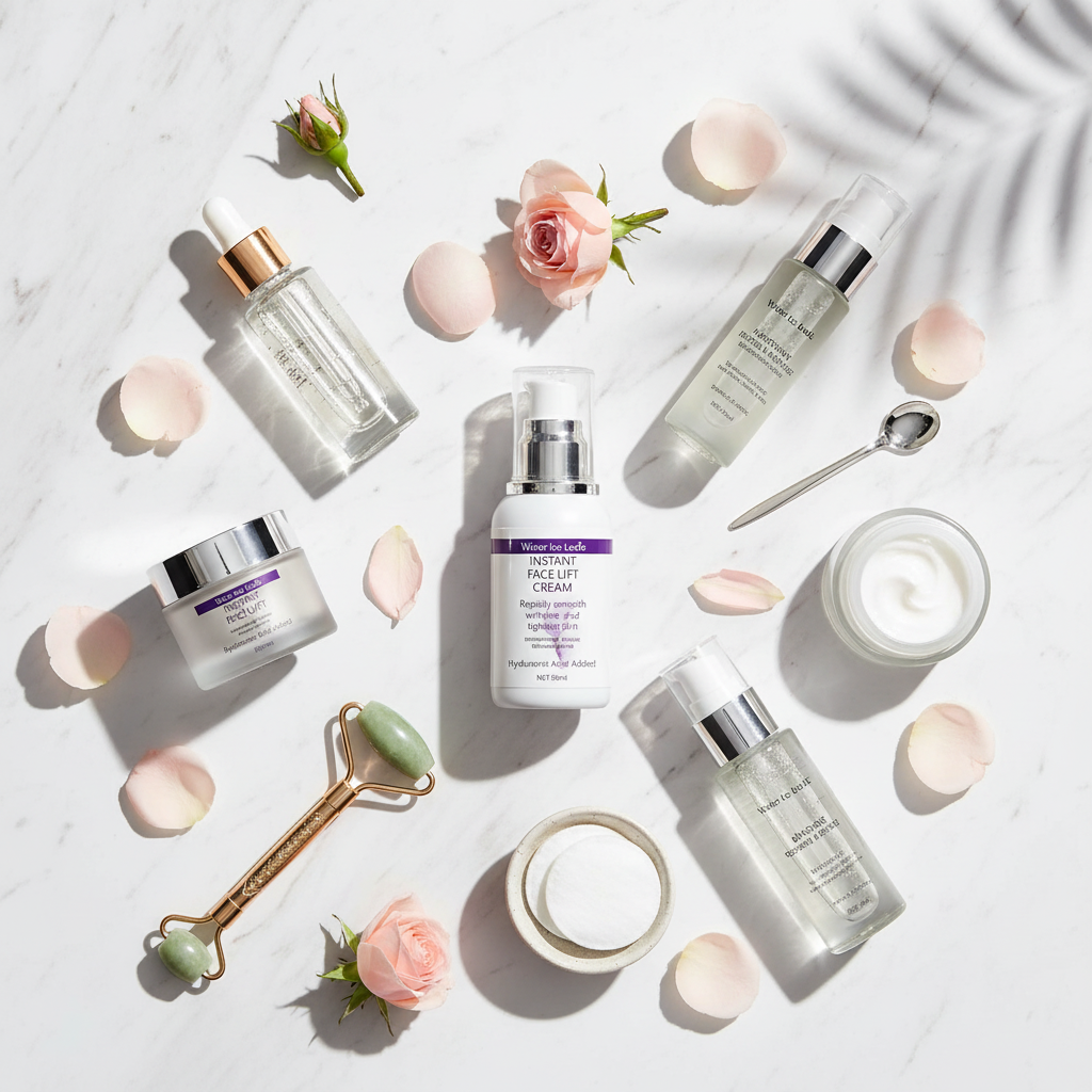 Creme Instantâneo Lifting Facial – Ácido Hialurônico para Firmeza e Anti-Rugas