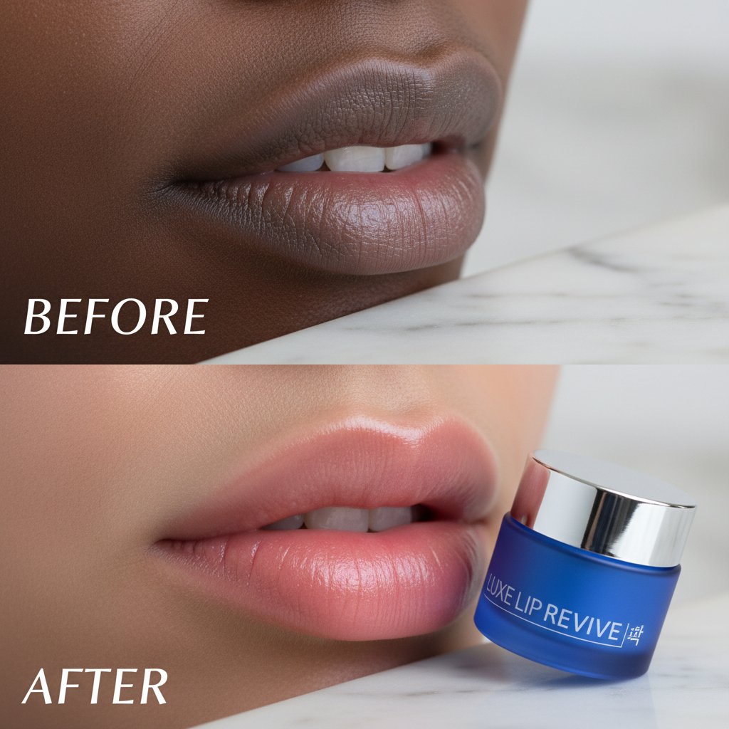 Bálsamo labial coreano em superfície de mármore