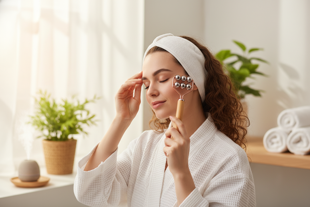 Massageador 2 em 1 - Em Uso