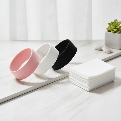 Faixas spa em superfície de mármore