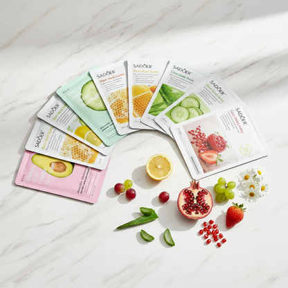 Natural Facial Masks 8 Pieces – Hydration, Firming and Korean Skincare