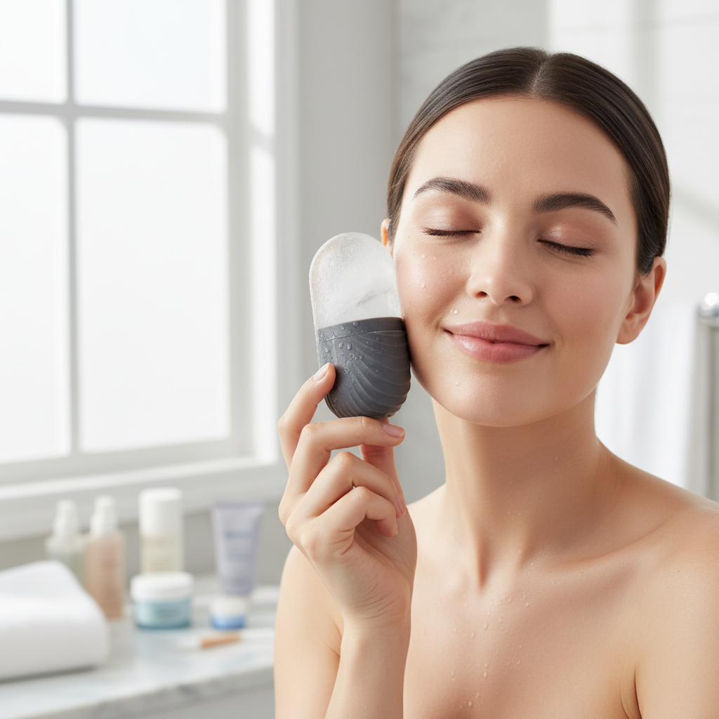 Silicone Ice Facial Roller – Reduces puffiness, tightens pores, and revitalizes skin.