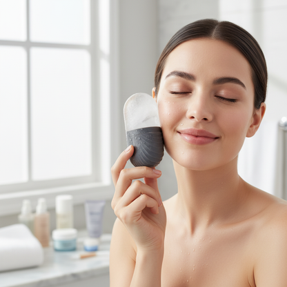 Silicone Ice Facial Roller – Reduces puffiness, tightens pores, and revitalizes skin.