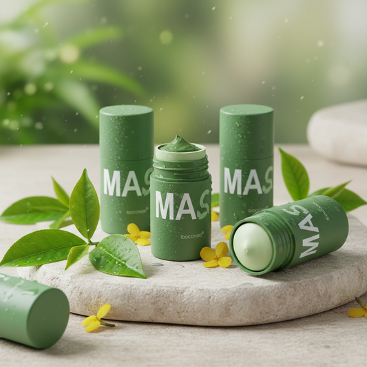 Máscara de Limpeza Facial Chá Verde – Bastão 40g para Poros Abertos e Remoção de Cravos