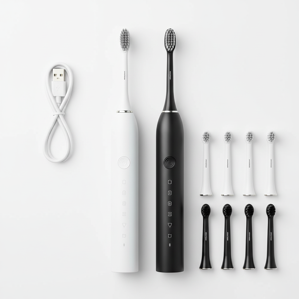 Ultrasonic Electric Toothbrush – 6 Modes, USB, Soft and Waterproof