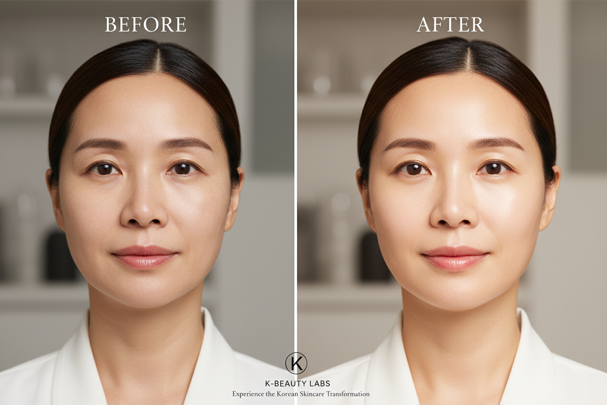 Kit Skincare Coreano - Antes e Depois