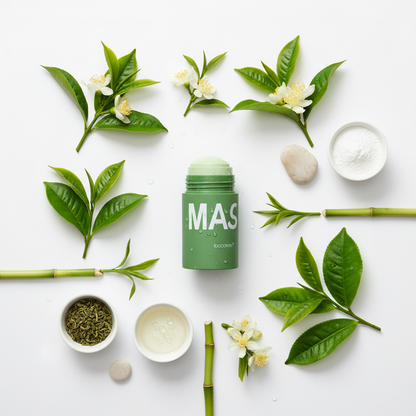 Green Tea Facial Cleansing Mask – 40g Stick for Open Pores and Blackhead Removal
