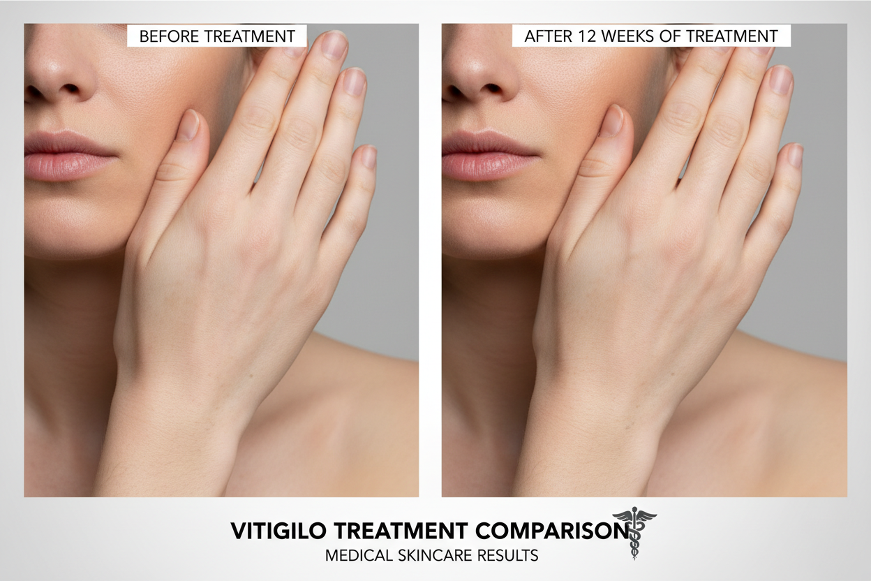 Dispositivo Vitiligo - Antes e Depois