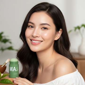 Máscara de Limpeza Facial Chá Verde – Bastão 40g para Poros Abertos e Remoção de Cravos