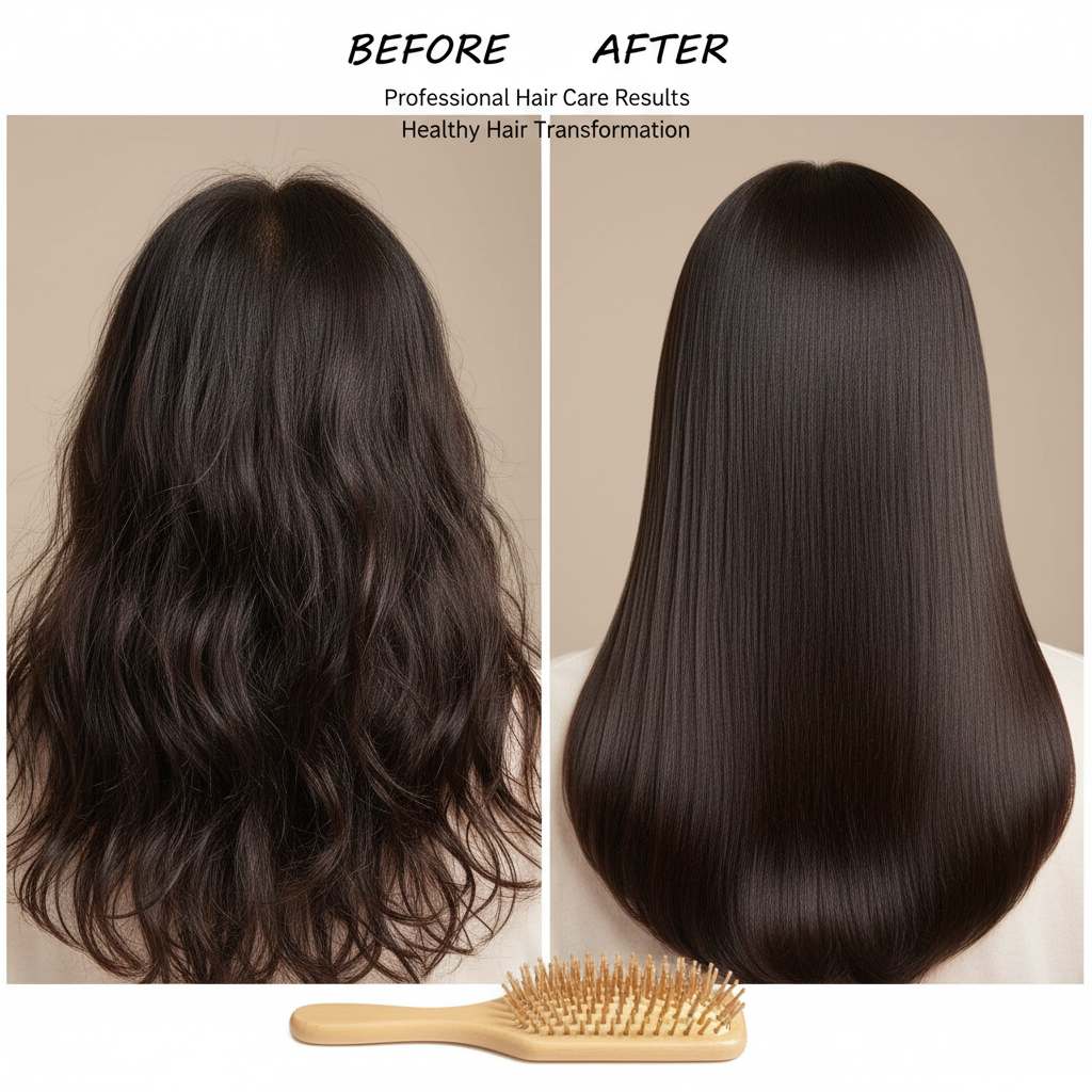 Bamboo Comb with Air Cushion – Anti-static, Detangling and Massaging 