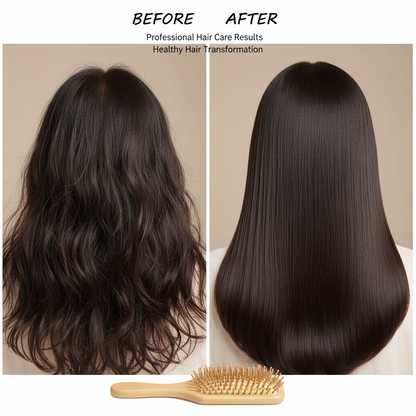 Bamboo Comb with Air Cushion – Anti-static, Detangling and Massaging 