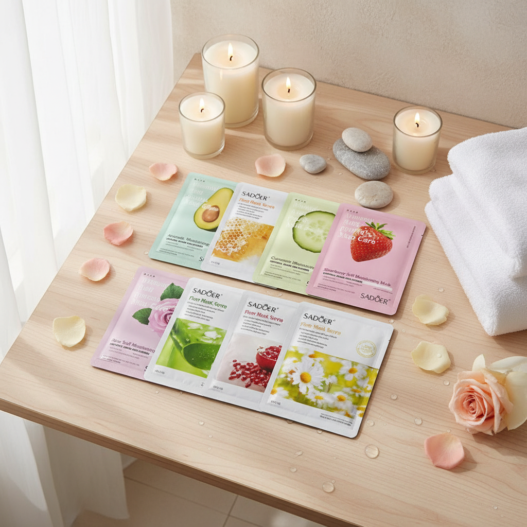 Natural Facial Masks 8 Pieces – Hydration, Firming and Korean Skincare