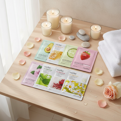 Natural Facial Masks 8 Pieces – Hydration, Firming and Korean Skincare