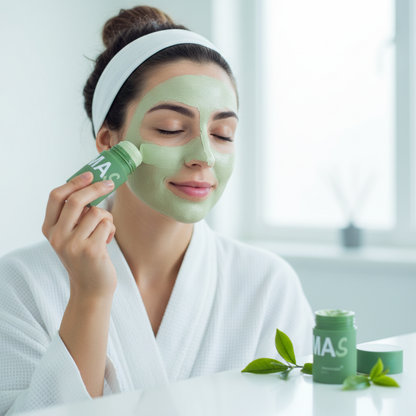Green Tea Facial Cleansing Mask – 40g Stick for Open Pores and Blackhead Removal