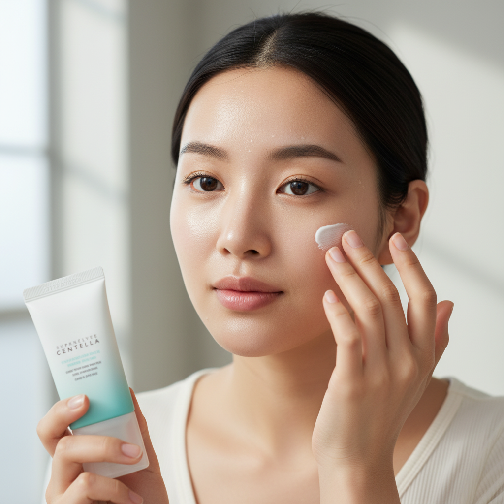 Korean Snow Grass Sunscreen SPF 50+ – Hydrates, Refreshes, and Brightens Sensitive Skin