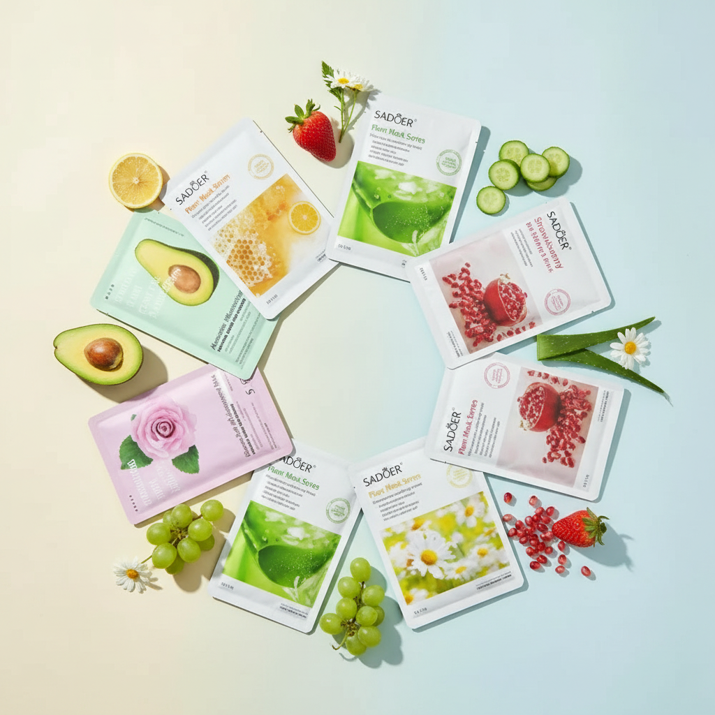 Natural Facial Masks 8 Pieces – Hydration, Firming and Korean Skincare