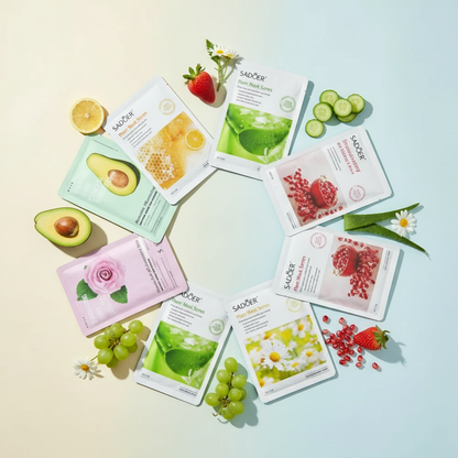 Natural Facial Masks 8 Pieces – Hydration, Firming and Korean Skincare