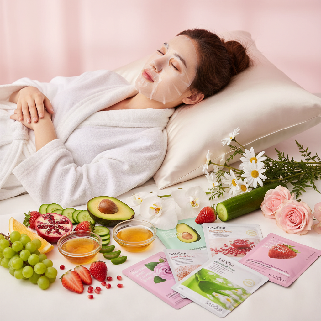 Natural Facial Masks 8 Pieces – Hydration, Firming and Korean Skincare