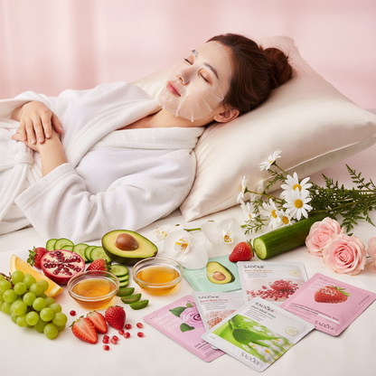 Natural Facial Masks 8 Pieces – Hydration, Firming and Korean Skincare