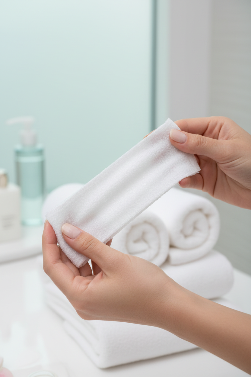 Close-up da textura do material não tecido