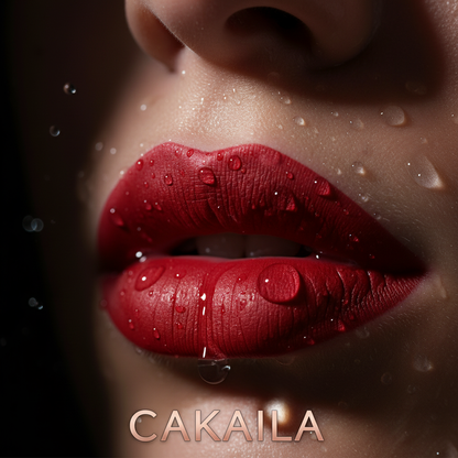 Lábios com gotas d'água