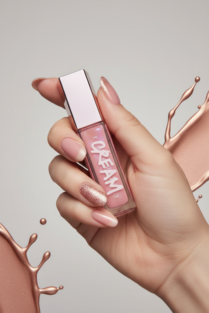 Mão Segurando o Gloss