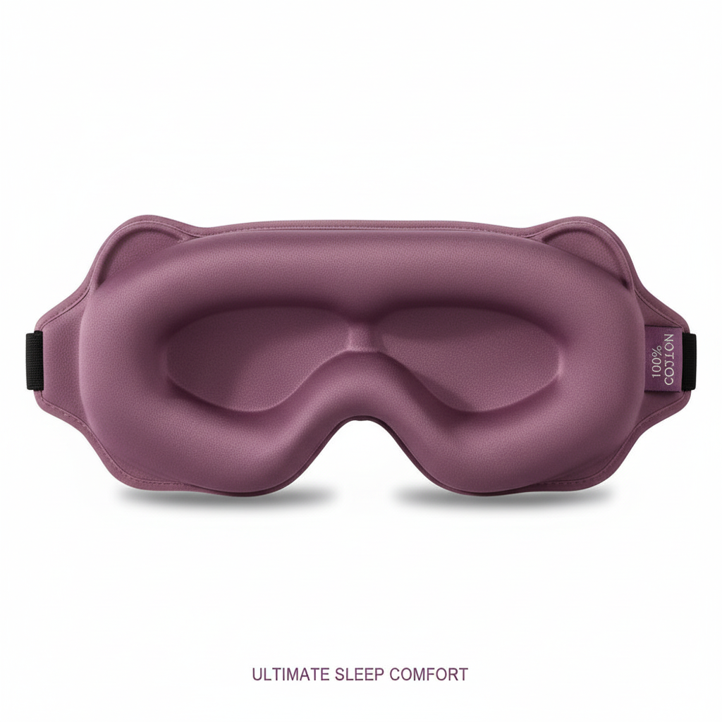 Máscara 3D roxa em destaque