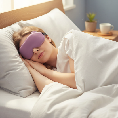 Mulher dormindo com a máscara